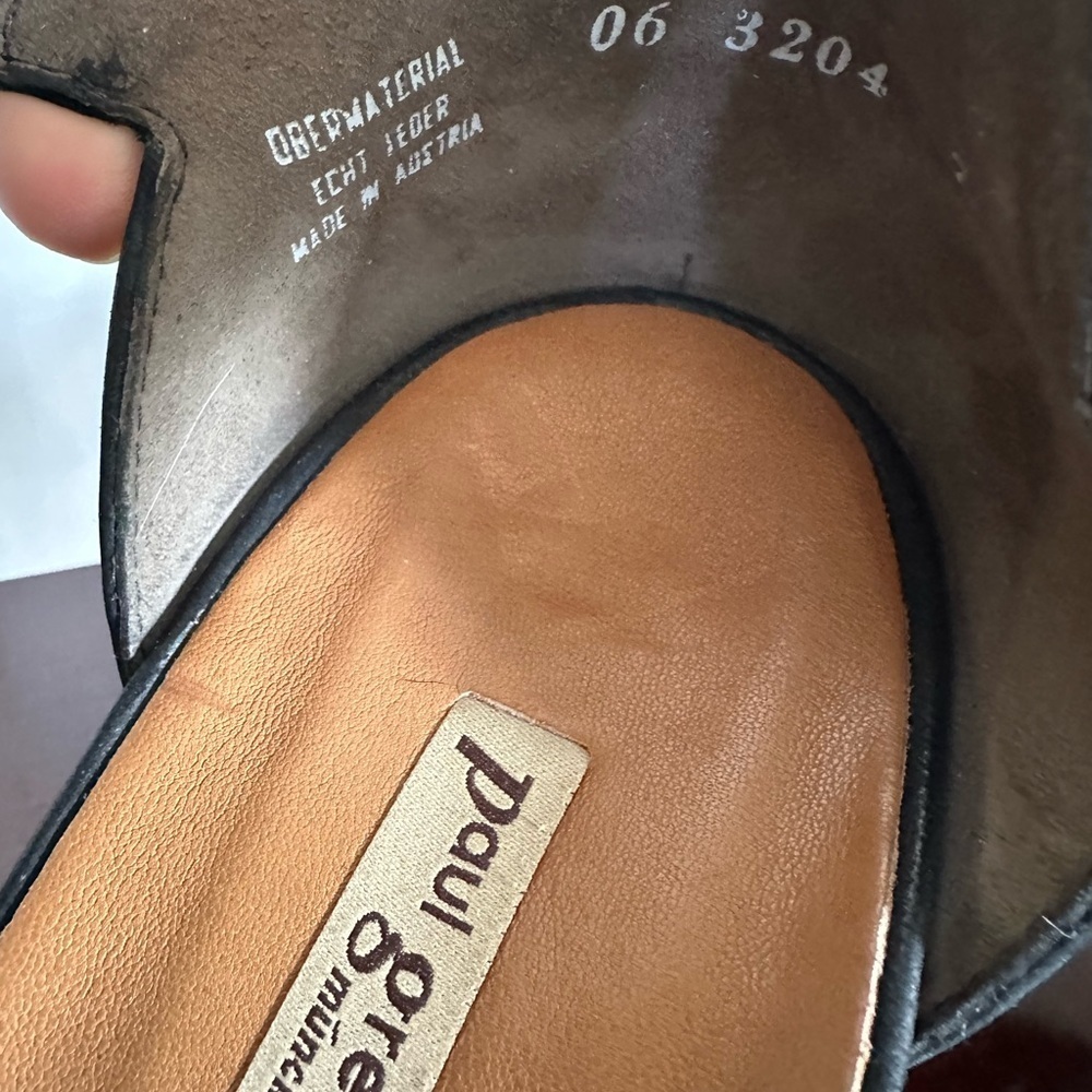 Paul Green Black Heels with Modern Straps - Picture 6 of 10